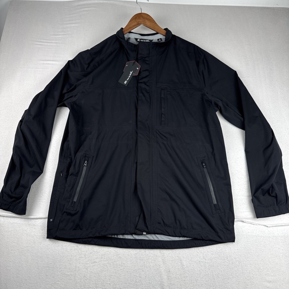 New! Travis Mathew Mens Black golf Windbreaker Jacket XL #1MR387 lightweight